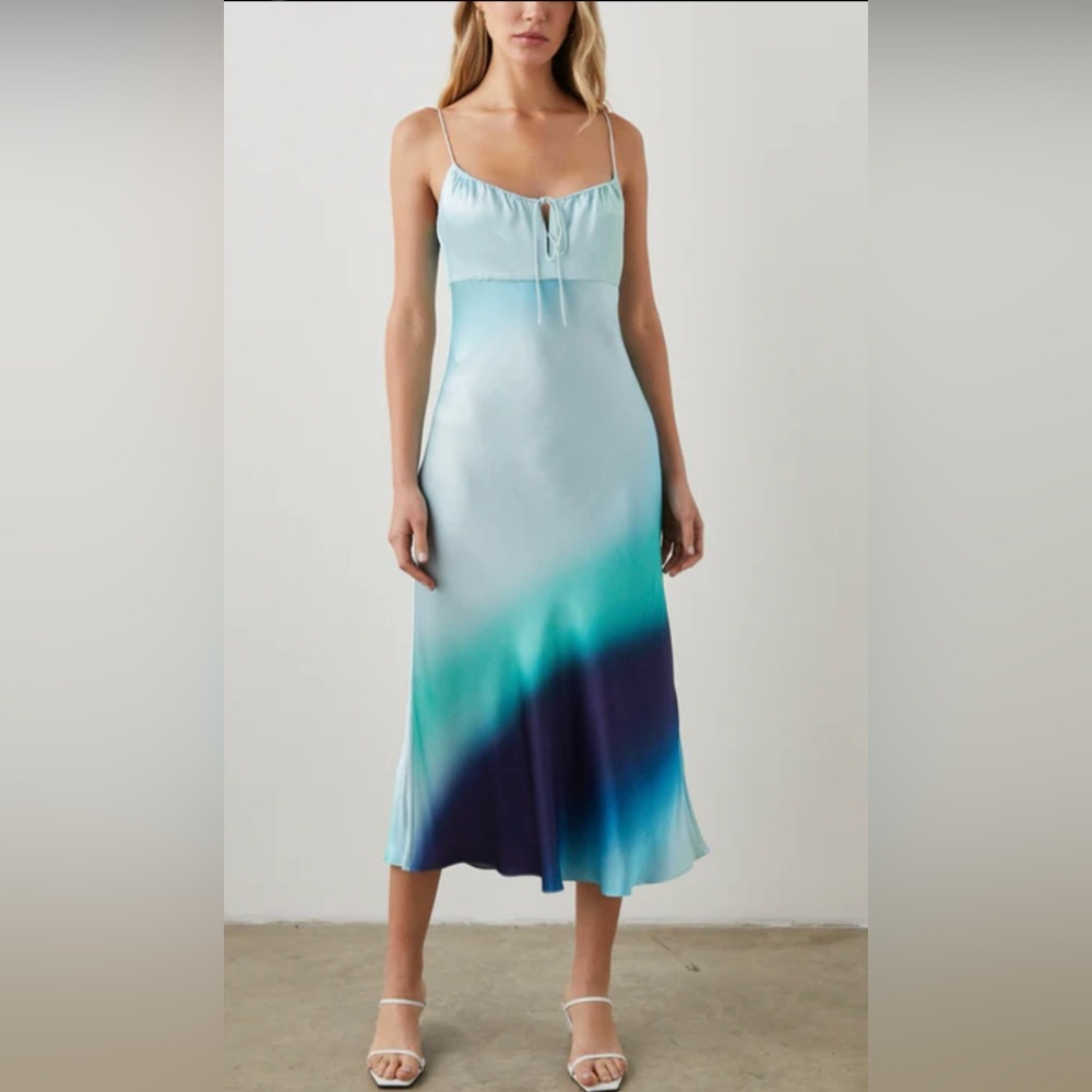Rails Womens Laramie Keyhole Ombre Midi Dress